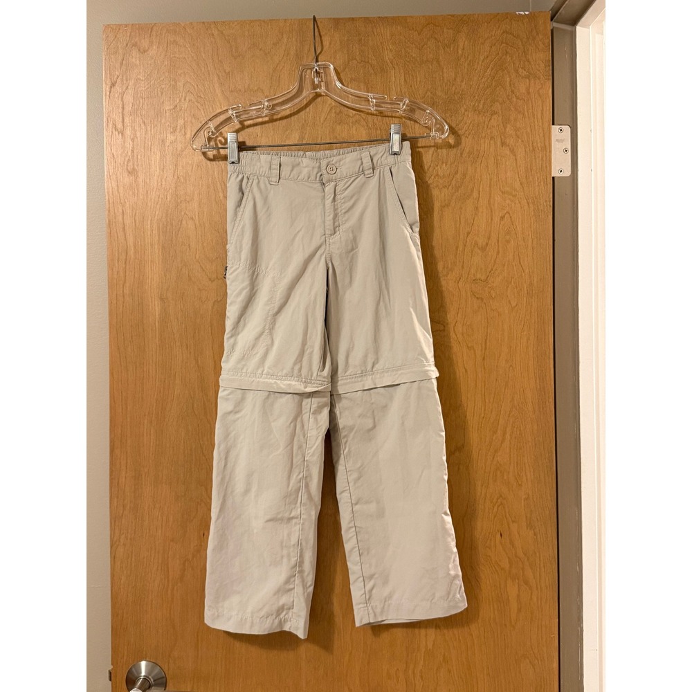 Columbia Kids Silver Ridge Convertible Hiking Pants Tan Beige Size Small 8